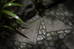小石川後楽園 玉石を敷き詰めた飛び石