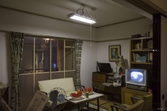 常盤平団地 テレビのある居間