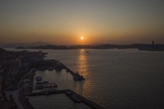 門司港レトロ展望室からの夕景