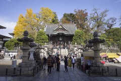 成田山新勝寺 仁王門 石灯籠の並ぶ石段