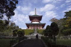 成田山新勝寺 平和の大塔 石段からの全景