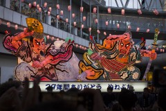 柏ねぶた 二人の武者の鏡絵