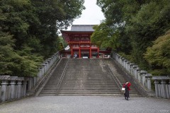 参道の石段と楼門