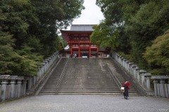 参道の石段と楼門