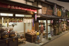 寅さん記念館 参道のジオラマ