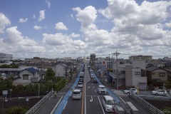 矢立橋から見た国道
