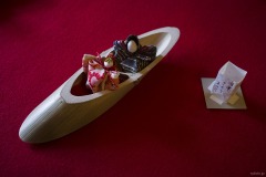 戸定邸のひな祭り 舟形の細工物