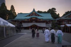 日枝神社 夕暮れの社殿