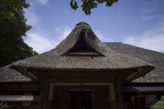 旧取手宿本陣染野家住宅 茅葺屋根と庇