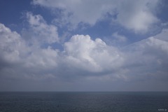 日南海岸 積雲と水平線